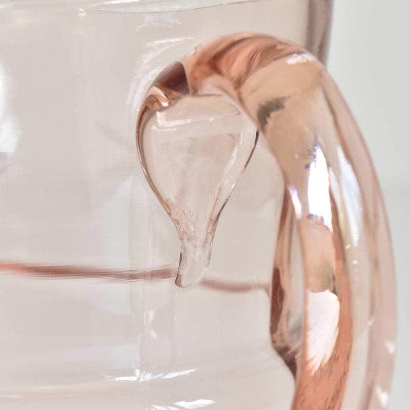 Vintage Pink Glass Pitcher