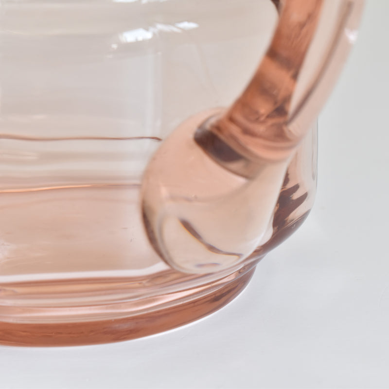 Vintage Pink Glass Pitcher