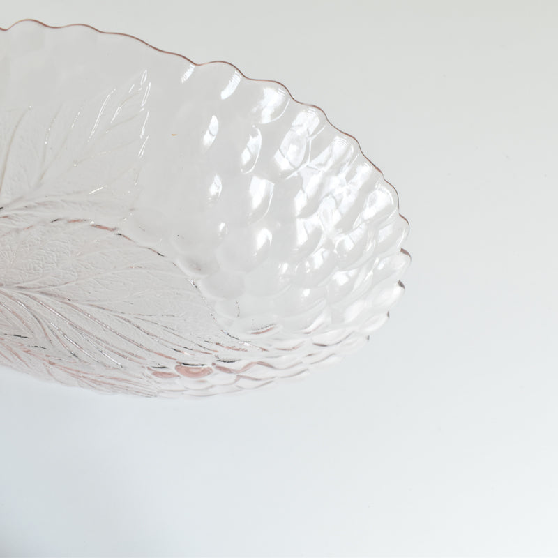 Vintage Plate, Pink Glass, Hydrangea