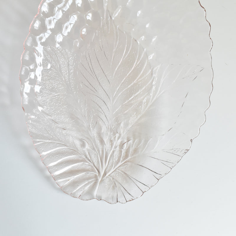 Vintage Plate, Pink Glass, Hydrangea