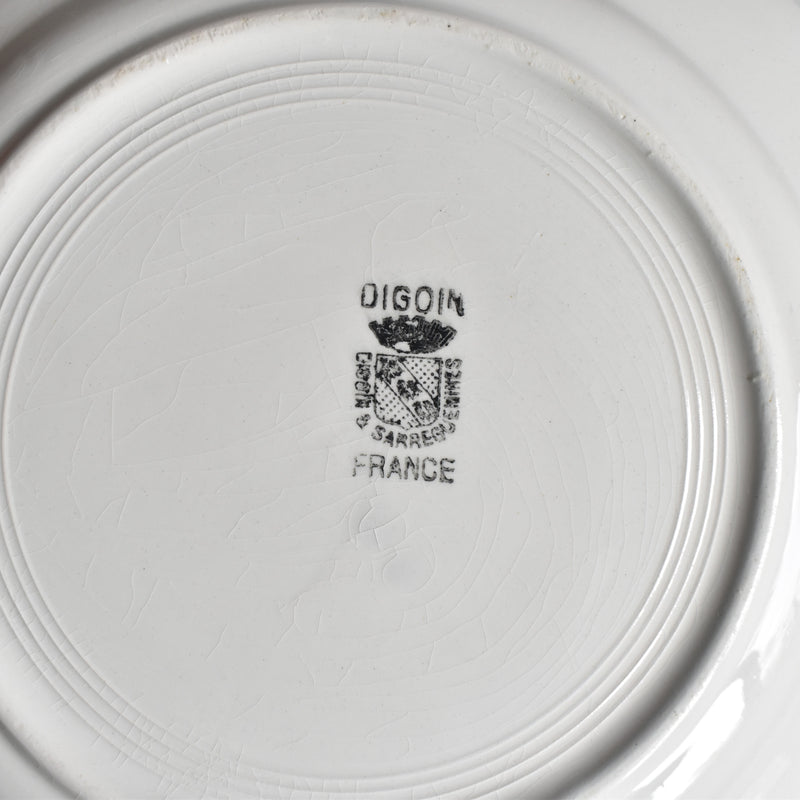 Vintage Plate, Digoin & Sarreguemines, Epaisse B