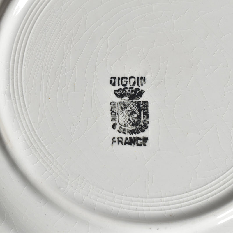 Vintage Plate Digoin & Sarreguemines Epaisse C