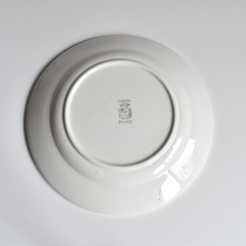 Vintage Plate Digoin & Sarreguemines Epaisse D