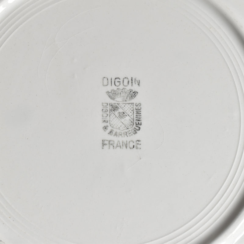 Vintage Plate Digoin & Sarreguemines Epaisse D