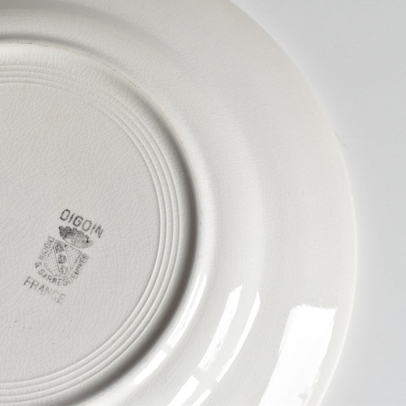 Vintage Plate: Digoin & Sarreguemines Epaisse E
