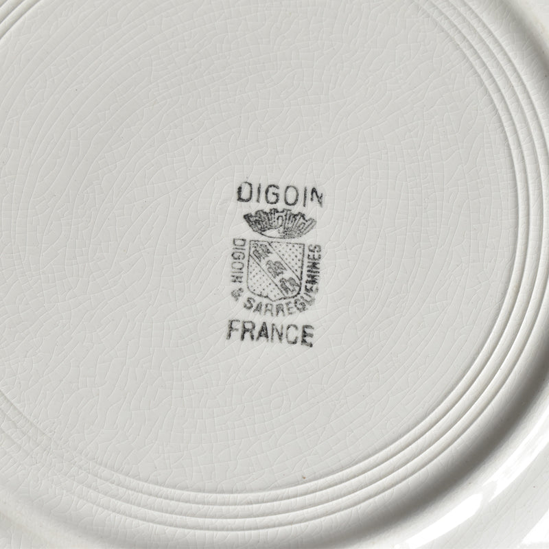 Vintage Plate Digoin & Sarreguemines Epaisse F