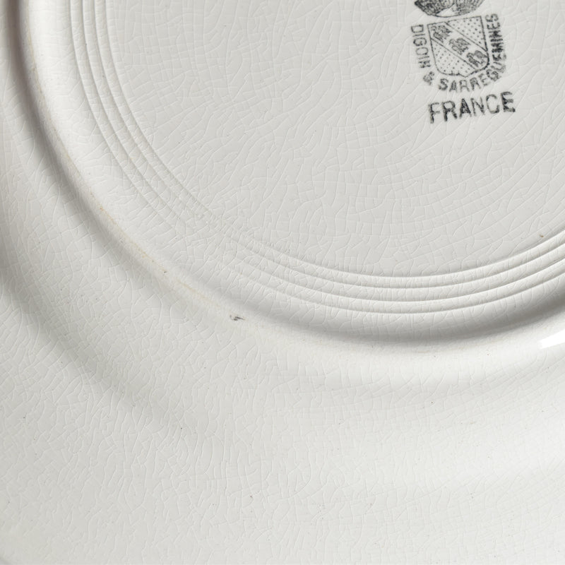 Vintage Plate Digoin & Sarreguemines Epaisse F