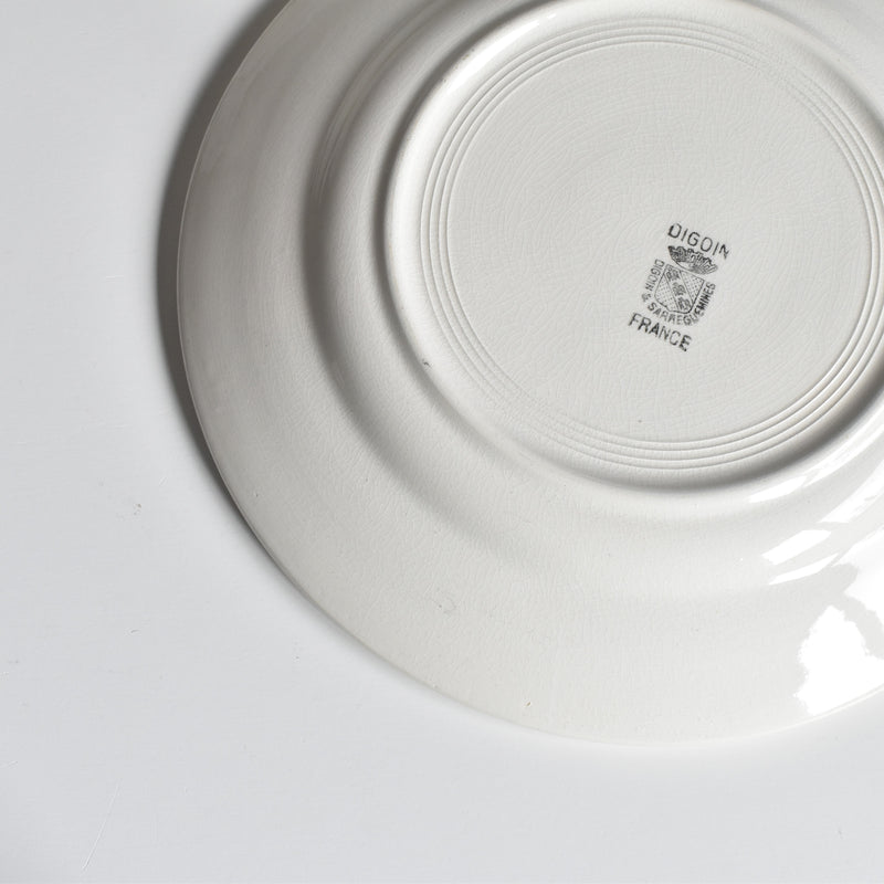 Vintage Plate Digoin & Sarreguemines Epaisse F