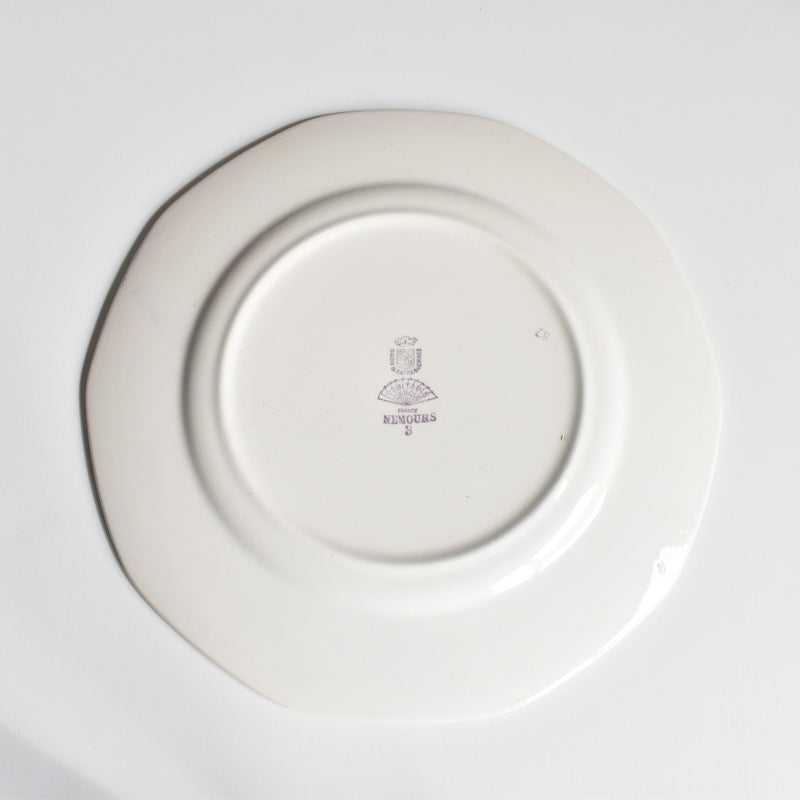 Vintage Plate Digoin & Sarreguemines Nemours A