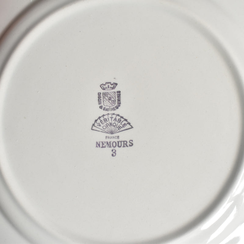 Vintage plate Digoin & Sarreguemines Nemours C
