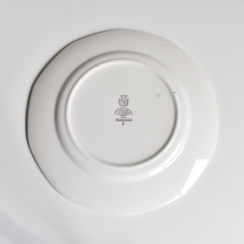 Vintage Plate Digoin & Sarreguemines Nemours D