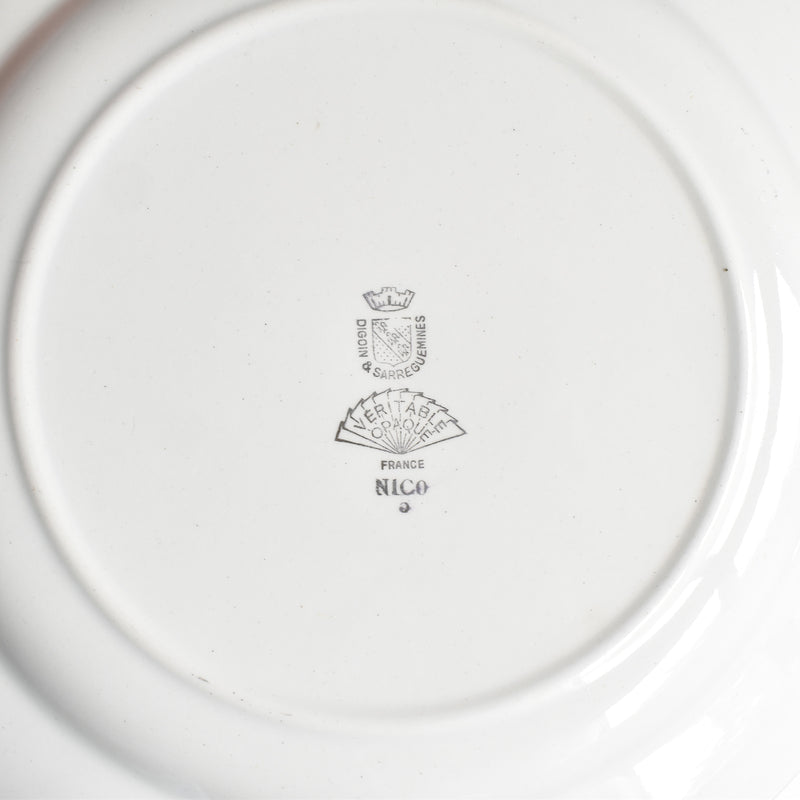 Vintage Plate Digoin & Sarreguemines Nico B