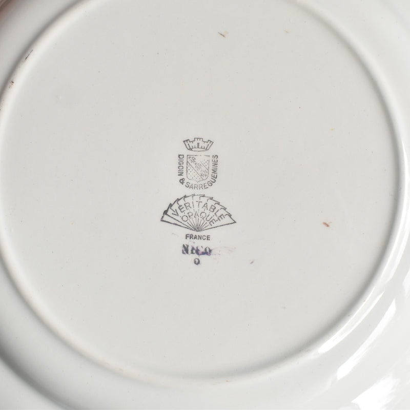 Vintage Plate Digoin & Sarreguemines Nico F
