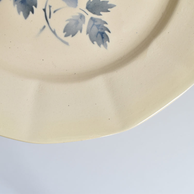 Vintage Plate, Digoin & Sarreguemines, Roses Bleues (Blue Roses) A