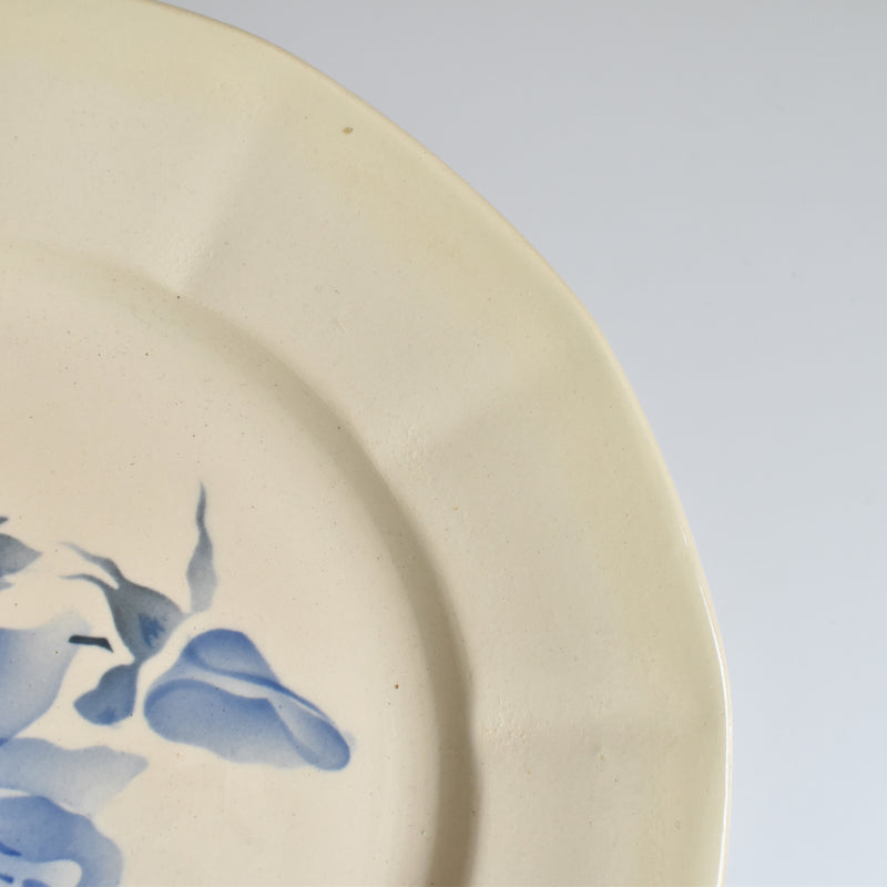 Vintage Plate, Digoin & Sarreguemines, Roses Bleues (Blue Roses) A