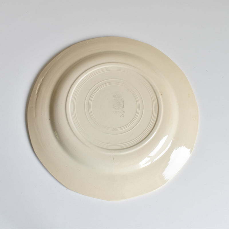 Vintage Plate, Digoin & Sarreguemines, "Roses Bleues" (Blue Roses) B