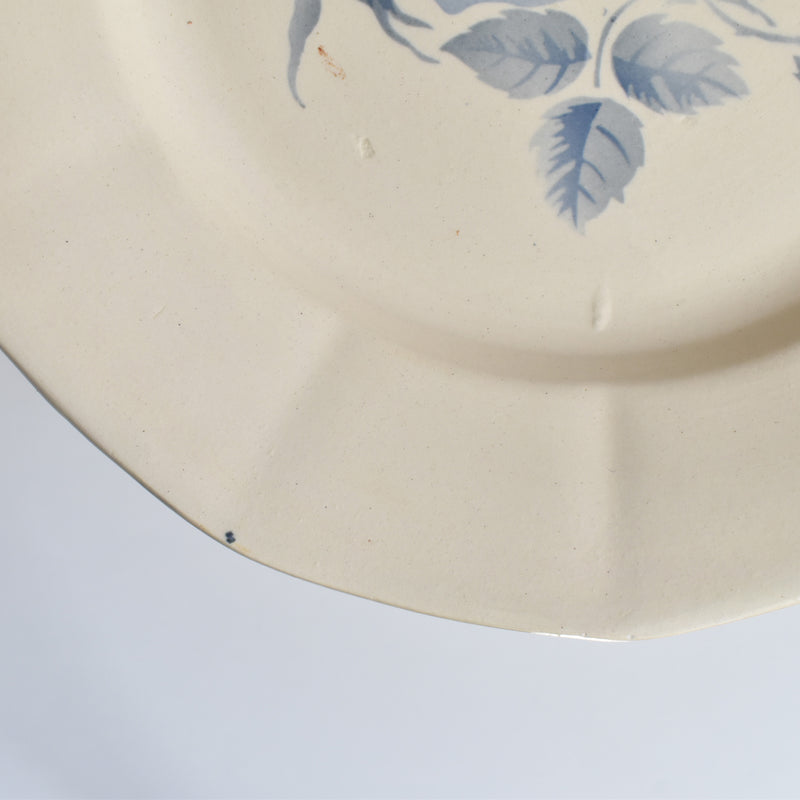 Vintage Plate, Digoin & Sarreguemines "Roses Bleues" (Blue Roses), C