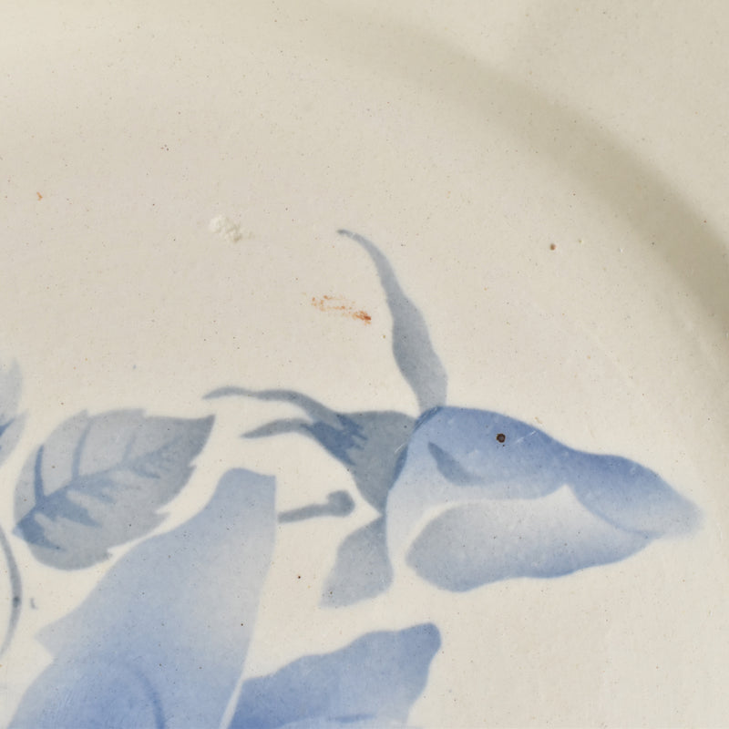 Vintage Plate, Digoin & Sarreguemines "Roses Bleues" (Blue Roses), C