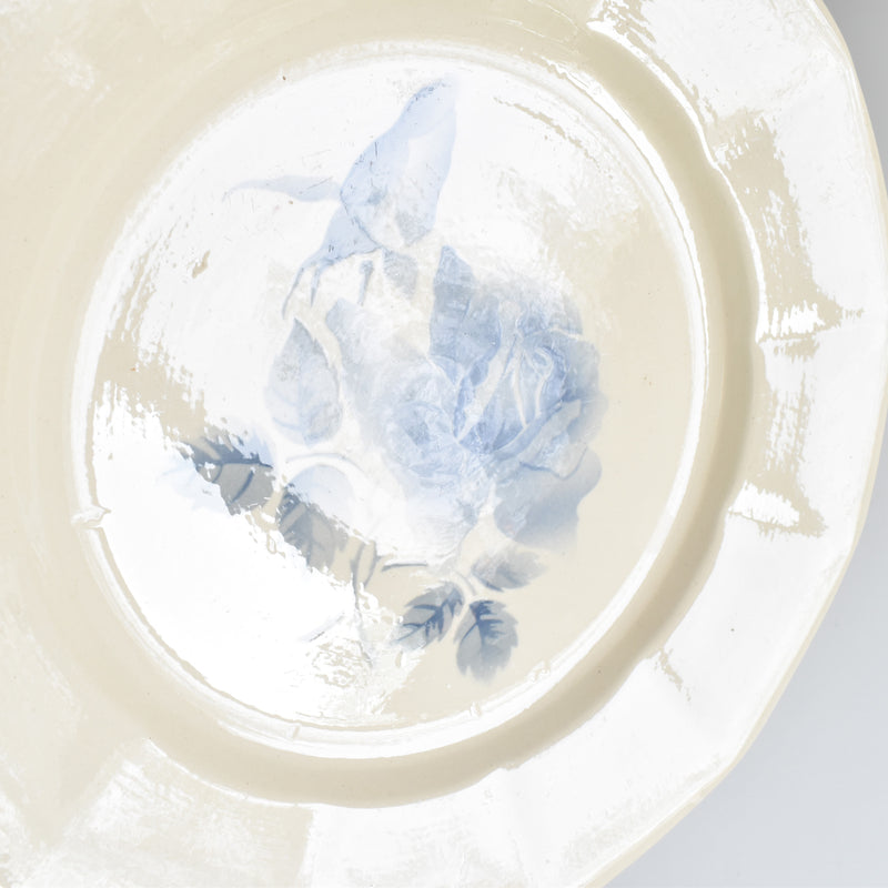 Vintage Plate, Digoin & Sarreguemines "Roses Bleues" (Blue Roses), C