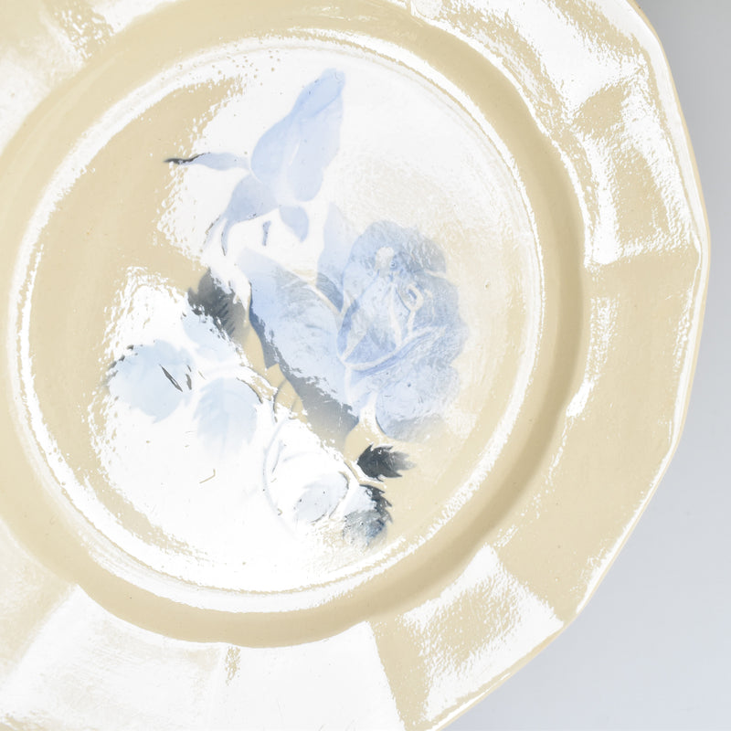 Vintage plate Digoin & Sarreguemines Roses Bleues (Blue Roses) D