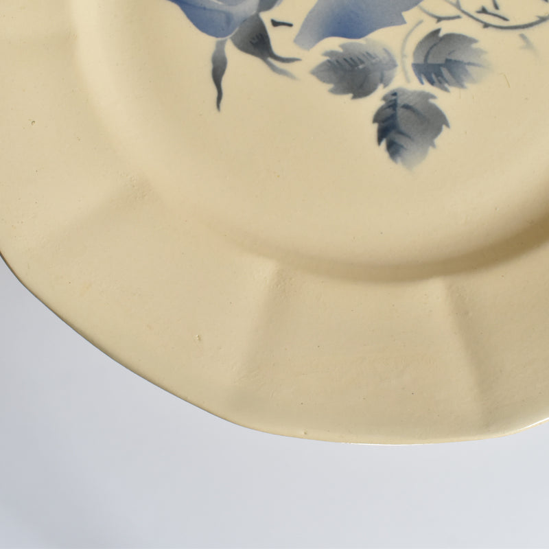 Vintage plate Digoin & Sarreguemines Roses Bleues (Blue Roses) D