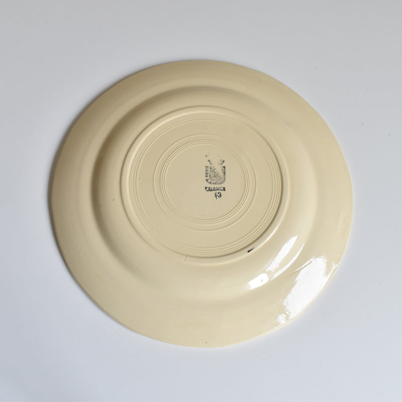 Vintage plate Digoin & Sarreguemines Roses Bleues (Blue Roses) D