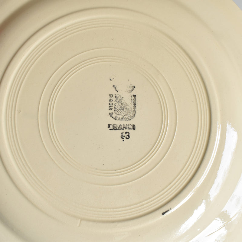 Vintage plate Digoin & Sarreguemines Roses Bleues (Blue Roses) D