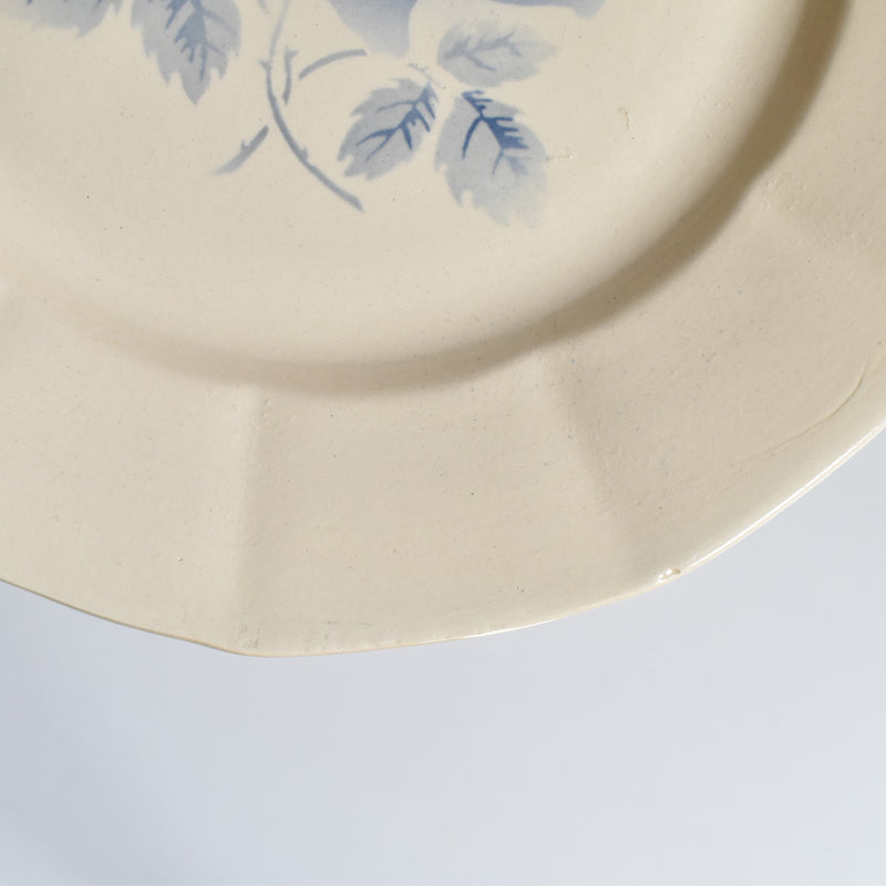 Vintage Plate Digoin & Sarreguemines Roses Bleues (Blue Roses) F