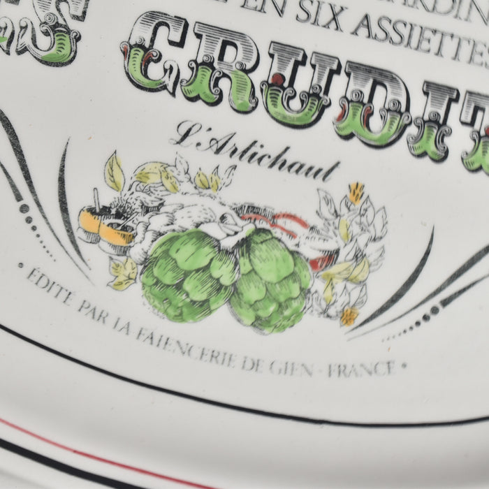 ヴィンテージオーヴァルプレート ジアン Les crudités（生野菜） Les artichaux(アーティチョック）