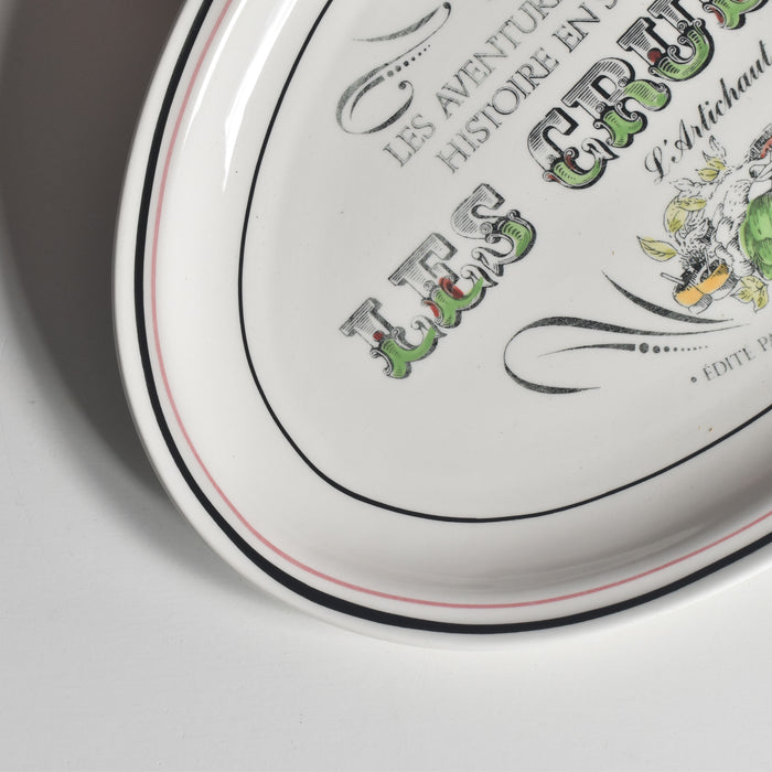 ヴィンテージオーヴァルプレート ジアン Les crudités（生野菜） Les artichaux(アーティチョック）