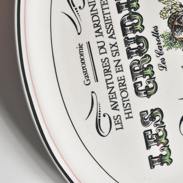 ヴィンテージオーヴァルプレート ジアン Les crudités（生野菜） les carottes(ニンジン）