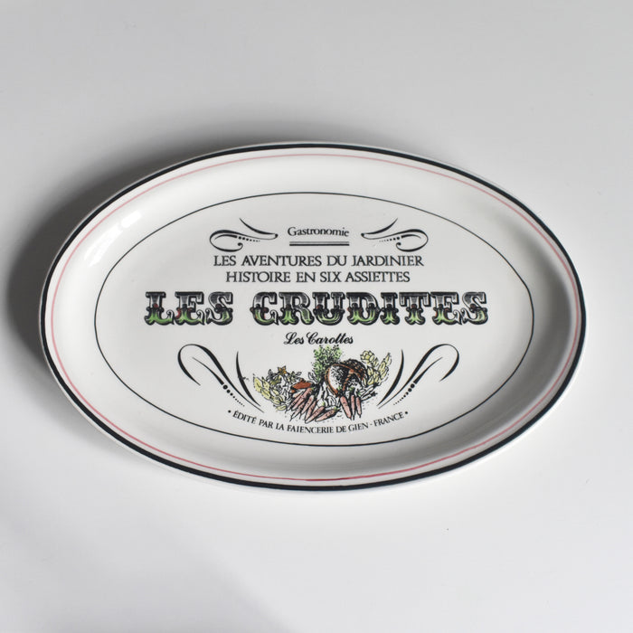 ヴィンテージオーヴァルプレート ジアン Les crudités（生野菜） les carottes(ニンジン）