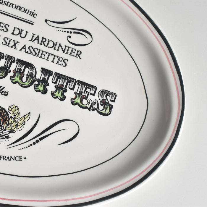 ヴィンテージオーヴァルプレート ジアン Les crudités（生野菜） les carottes(ニンジン）