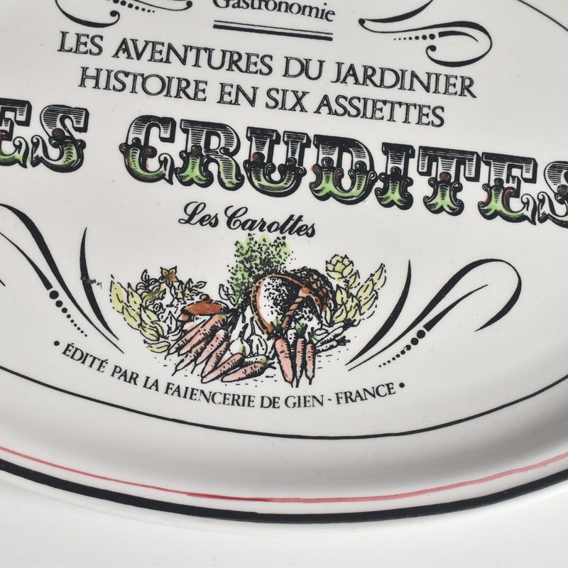 ヴィンテージオーヴァルプレート ジアン Les crudités（生野菜） les carottes(ニンジン）