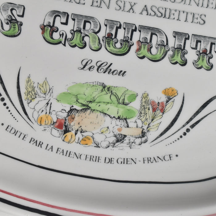 ヴィンテージオーヴァルプレート ジアン Les crudités（生野菜） Le chou(キャベツ）