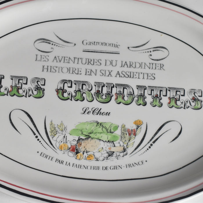 ヴィンテージオーヴァルプレート ジアン Les crudités（生野菜） Le chou(キャベツ）