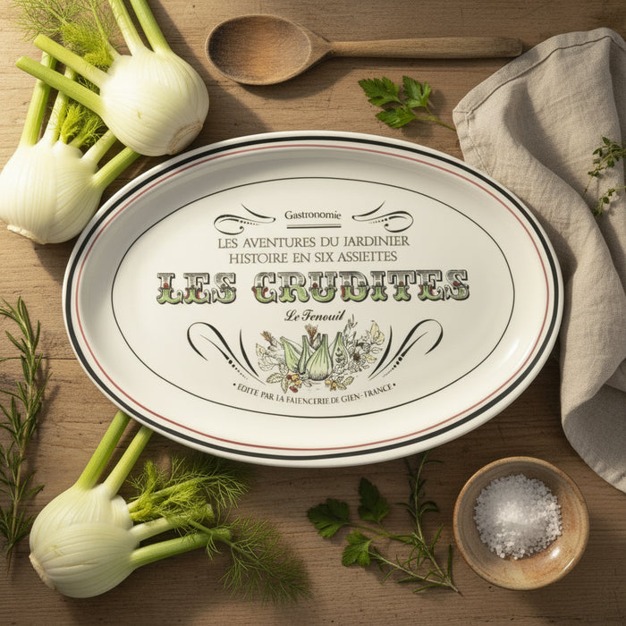 ヴィンテージオーヴァルプレート ジアン Les crudités（生野菜） Le fenouil(フェンネル）