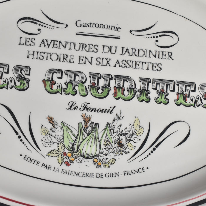 ヴィンテージオーヴァルプレート ジアン Les crudités（生野菜） Le fenouil(フェンネル）