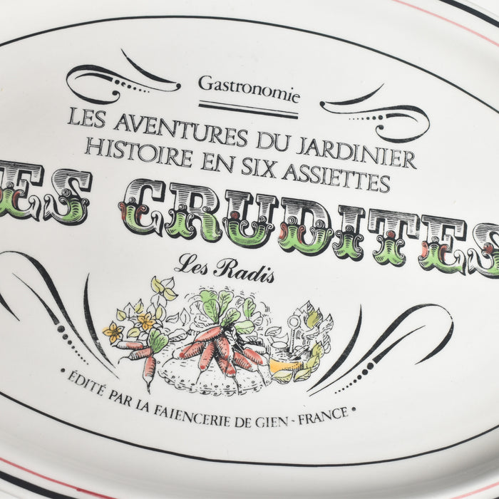 ヴィンテージオーヴァルプレート ジアン Les crudités（生野菜） Les radis(ラディッシュ）
