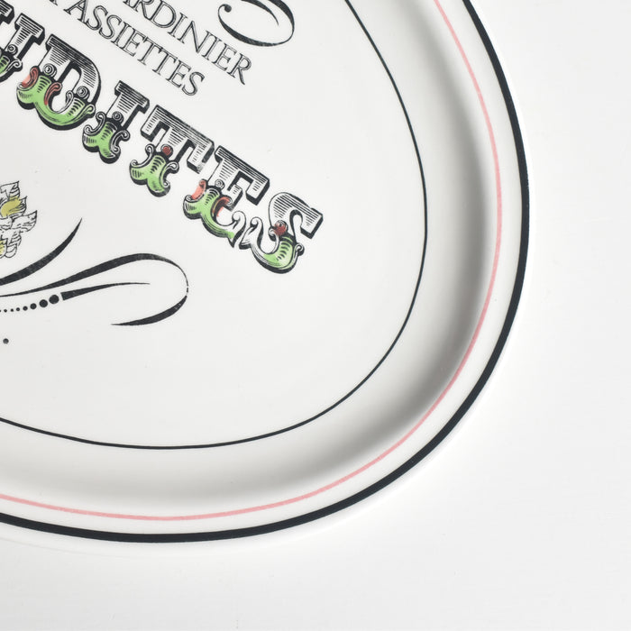 ヴィンテージオーヴァルプレート ジアン Les crudités（生野菜） Les radis(ラディッシュ）