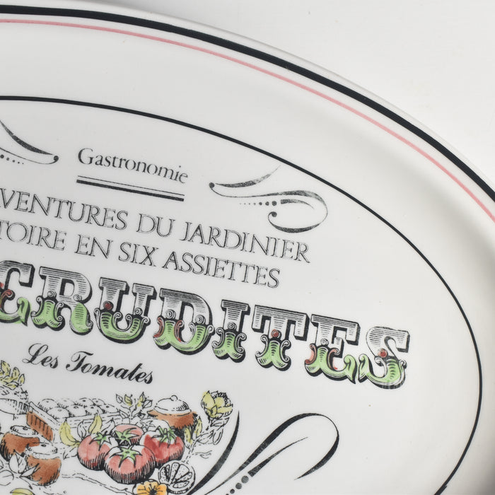 ヴィンテージオーヴァルプレート ジアン Les crudités（生野菜） Les tomates(トマト）
