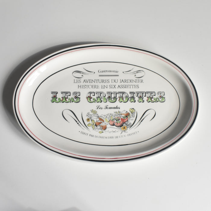 ヴィンテージオーヴァルプレート ジアン Les crudités（生野菜） Les tomates(トマト）