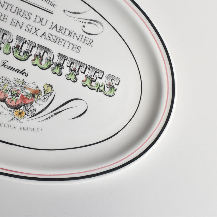 ヴィンテージオーヴァルプレート ジアン Les crudités（生野菜） Les tomates(トマト）