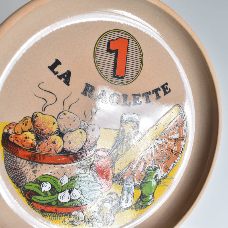 Vintage Plate, Gien La Raclette ①