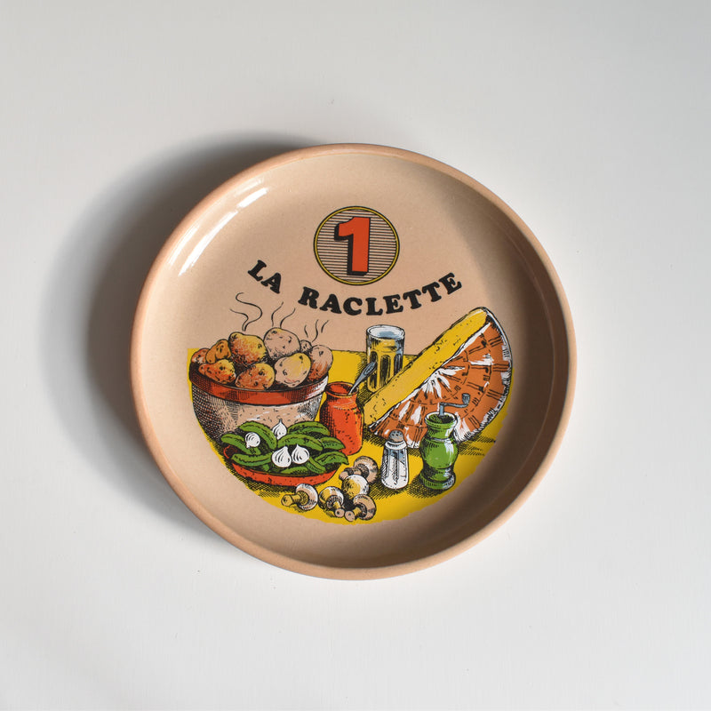 Vintage Plate, Gien La Raclette ①