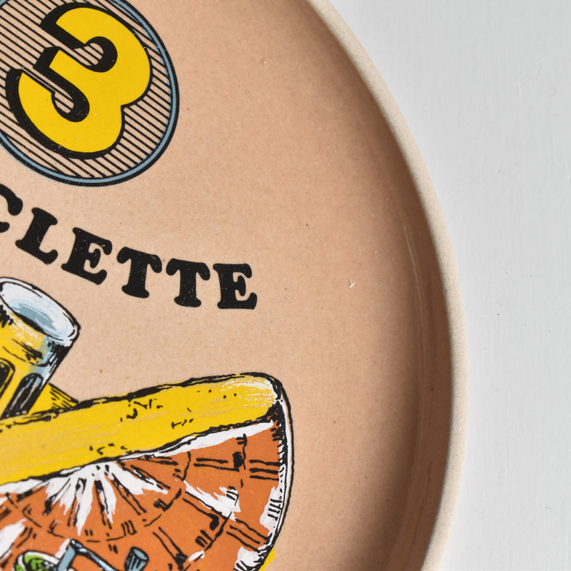 Vintage plate Gien La Raclette (Raclette) ③
