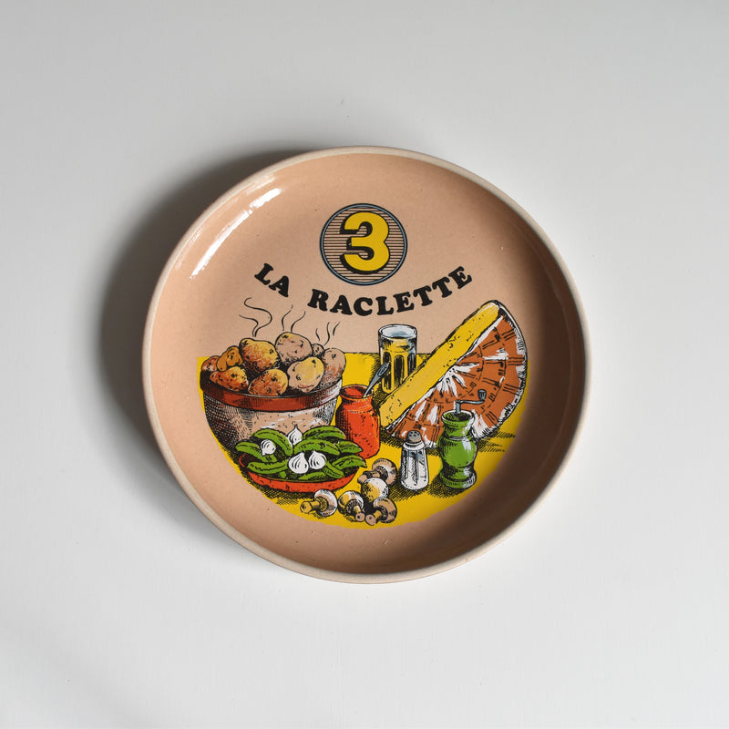 Vintage plate Gien La Raclette (Raclette) ③