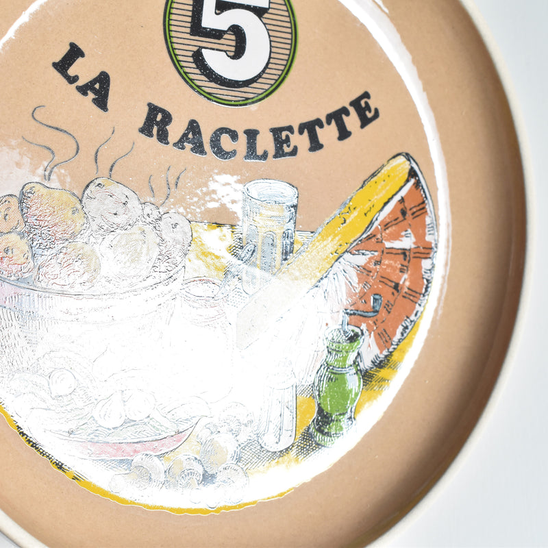 Vintage Plate Gien La Raclette ⑤