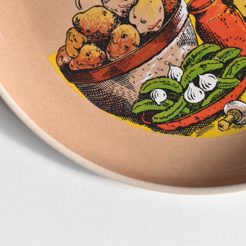 Vintage Plate Gien La Raclette ⑤