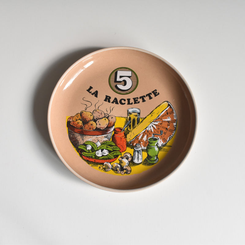 Vintage Plate Gien La Raclette ⑤